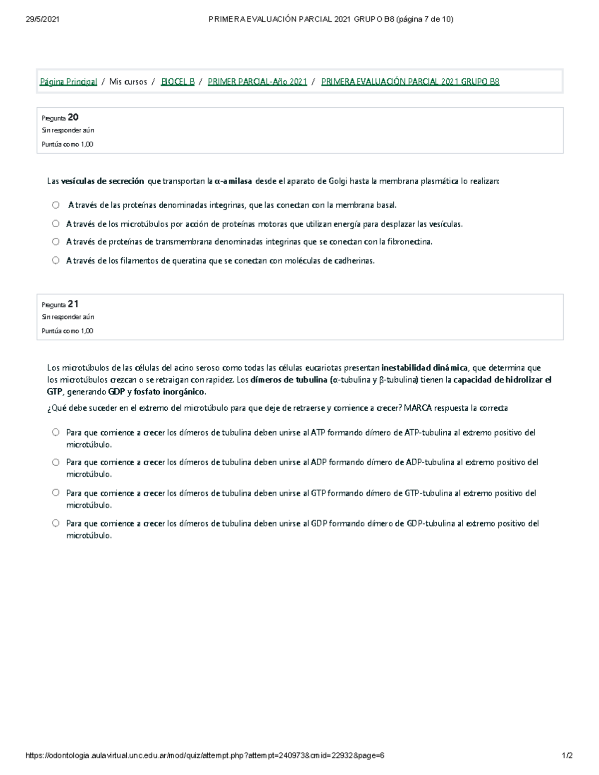 Primera Evaluación Parcial 2021 Grupo B8 (página 7 De 10) - 29/5/2021 ...