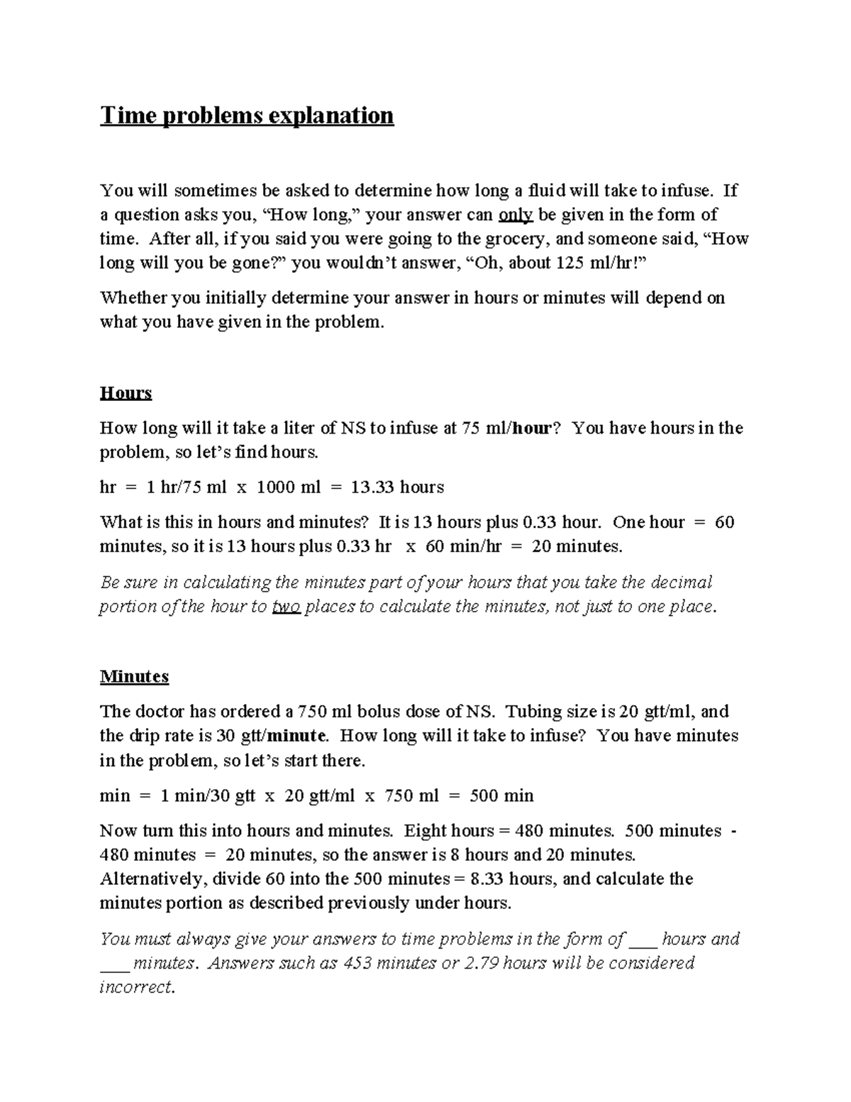Time problems written explanation with sample problems - Tagged - Time ...