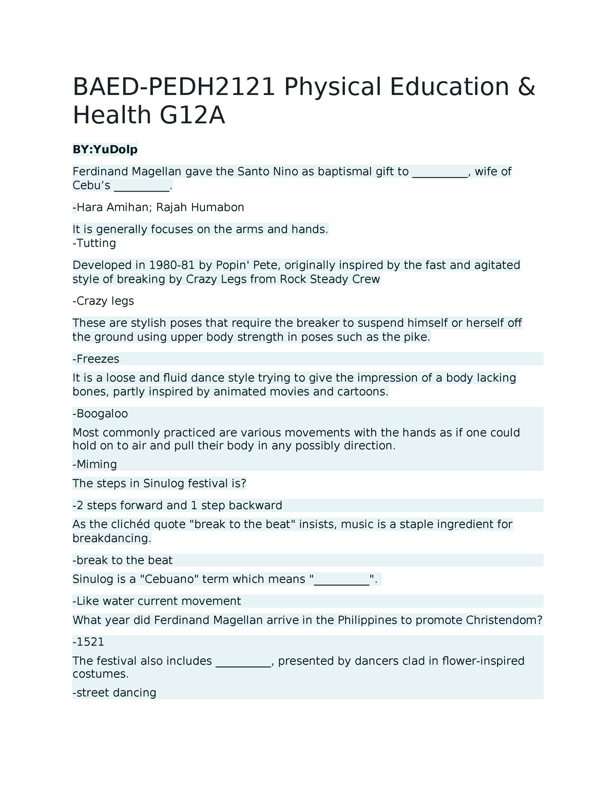 BAED-PEDH2121-Physical-Education-Health-G12A - BAED-PEDH2121 Physical ...