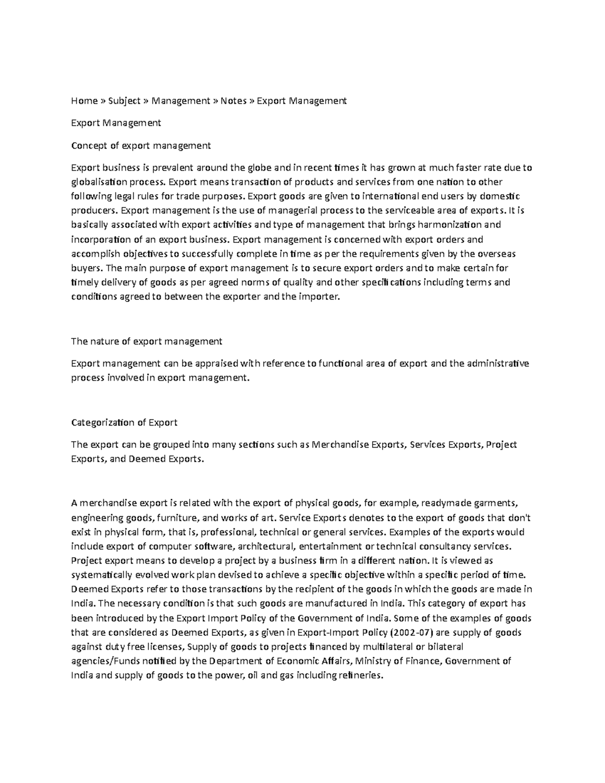 Export Management Notes common way for manufacturers to do business in ...
