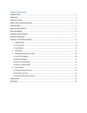 fin430 group assignment company analysis