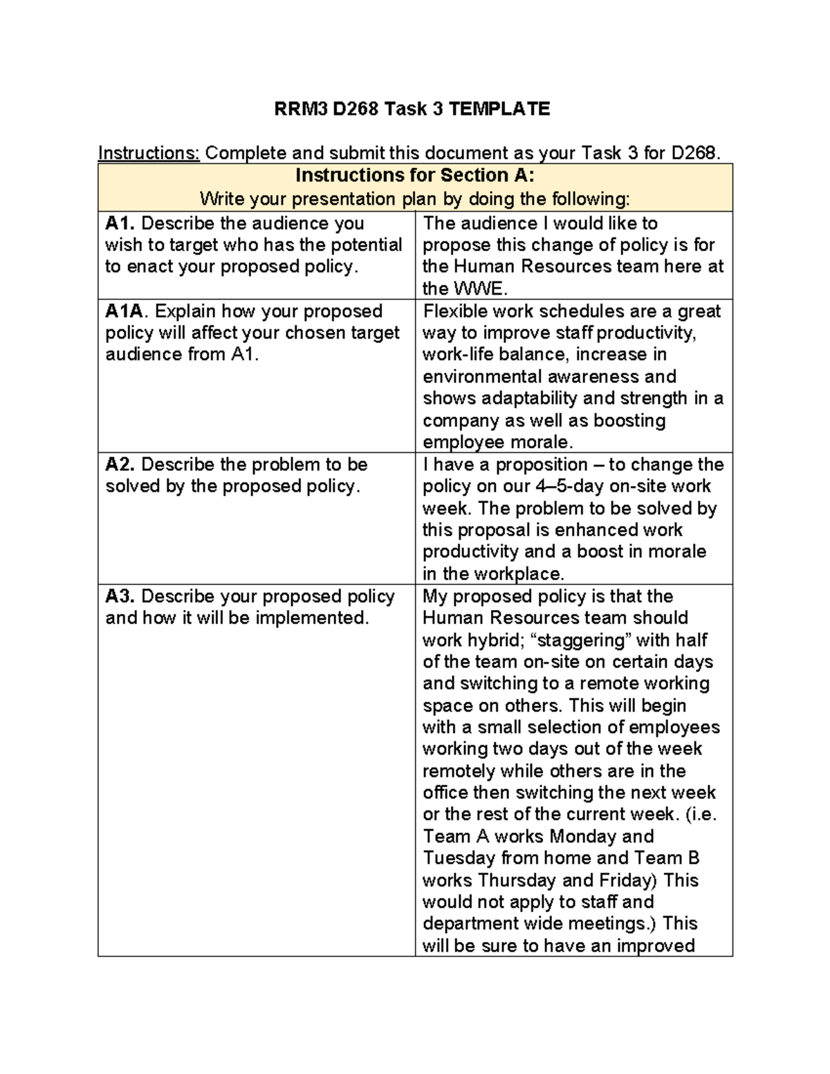 D268 Intro to Comm - Task #3 (passed) - RRM3 D268 Task 3 TEMPLATE ...