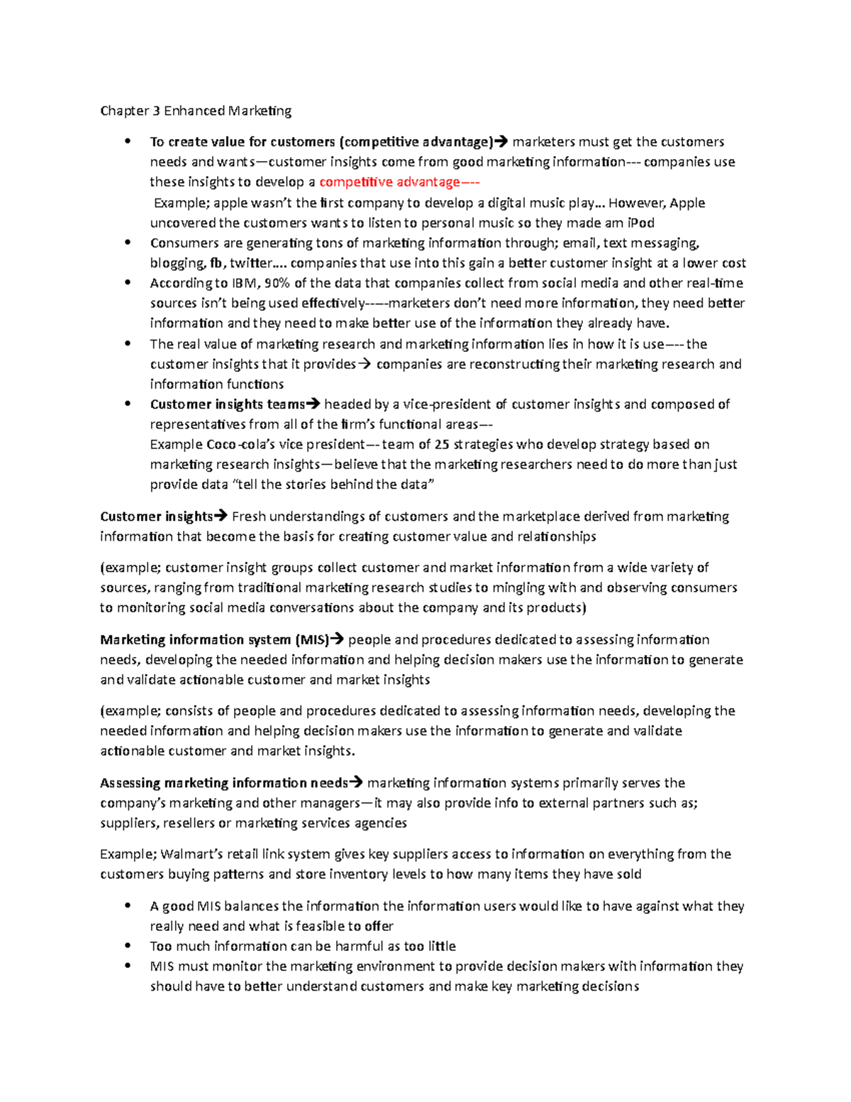 TEST 2 Chapters 3-5 - Professor Jodi - Chapter 3 Enhanced Marketing To ...