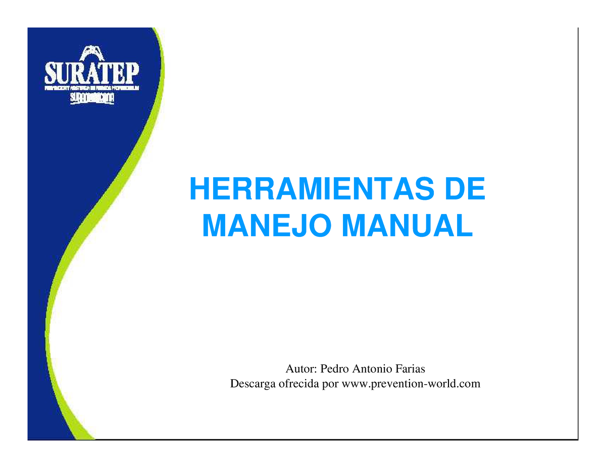 P Herramientas Manual-1 - HERRAMIENTAS DE MANEJO MANUAL Autor: Pedro ...