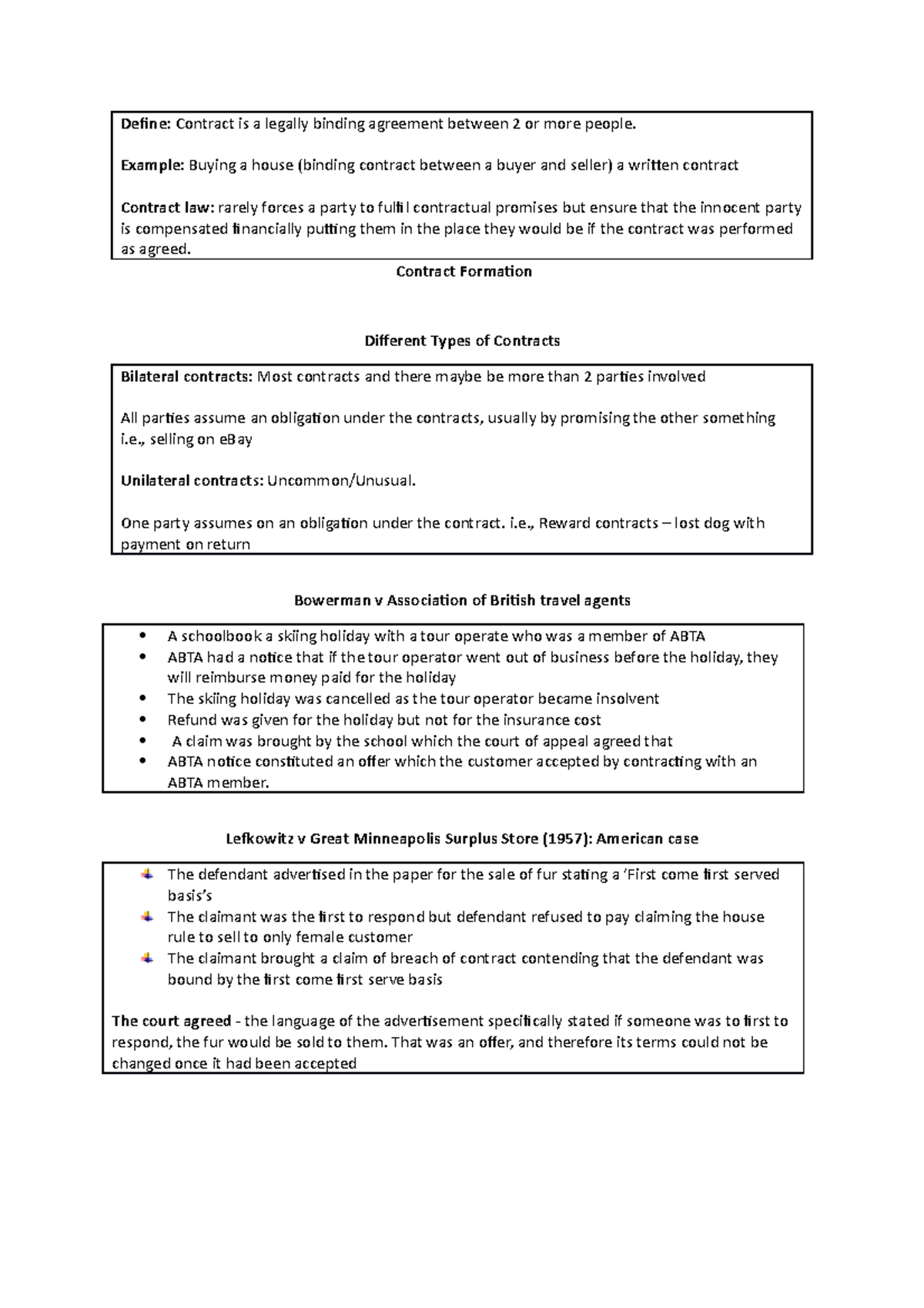 Contract - flashcard - Define: Contract is a legally binding agreement ...