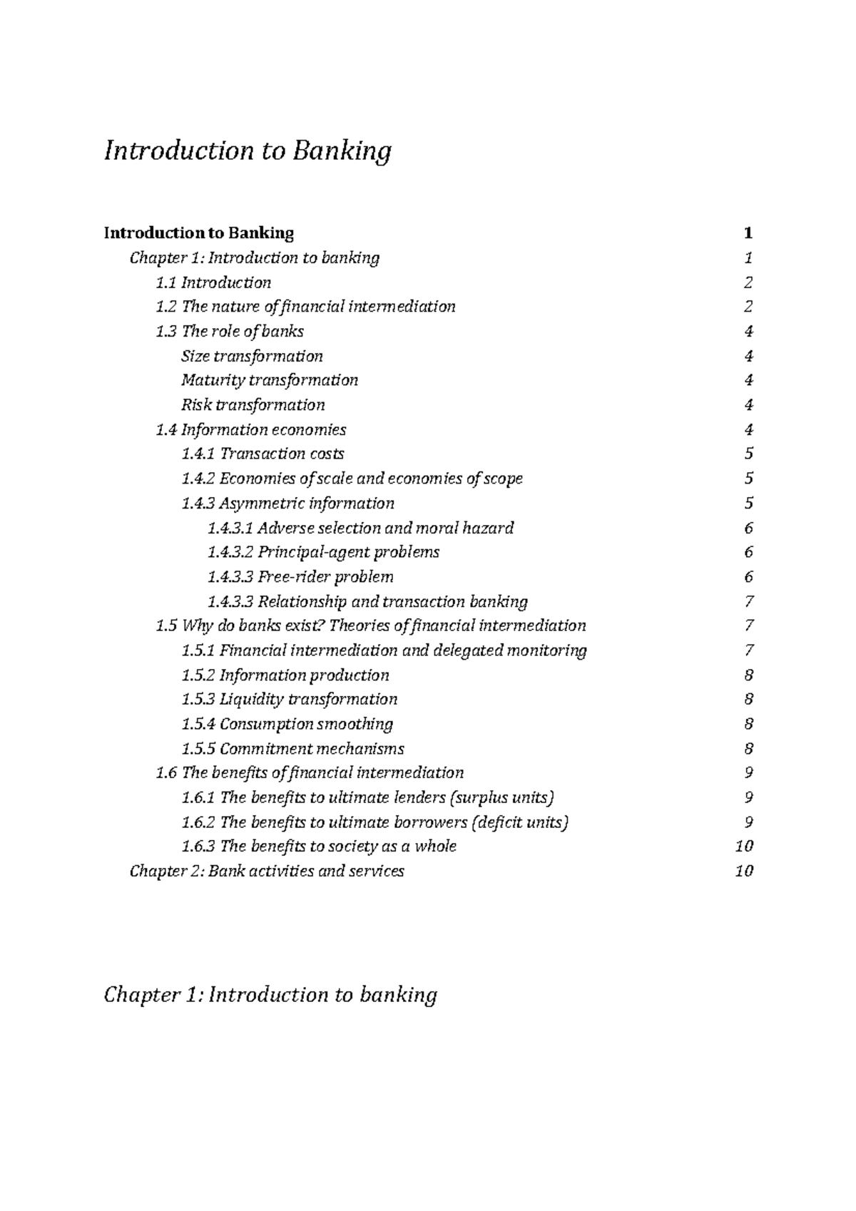 Introduction To Banking - Introduction To Banking Introduction To ...