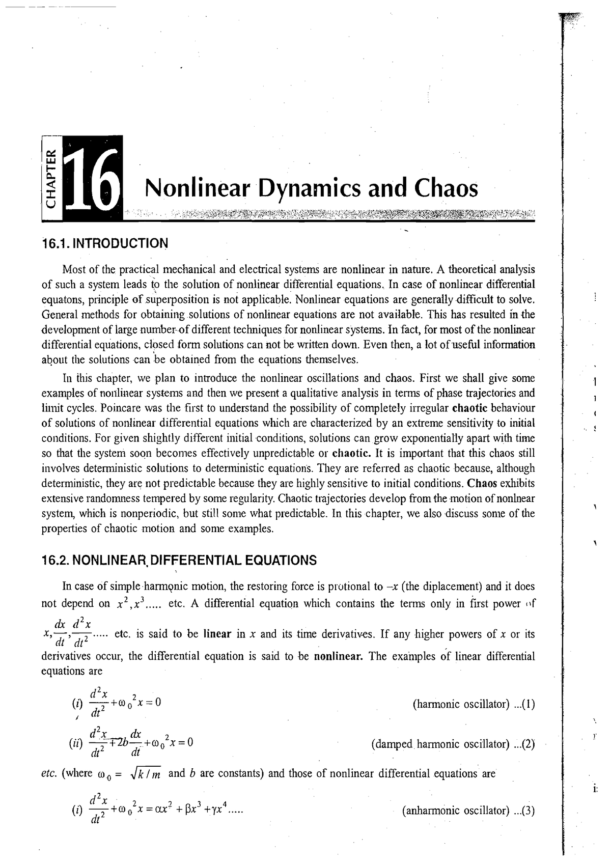 Nonlinear Dynamics And Chaos - 16.1 Mostof The Practical ...