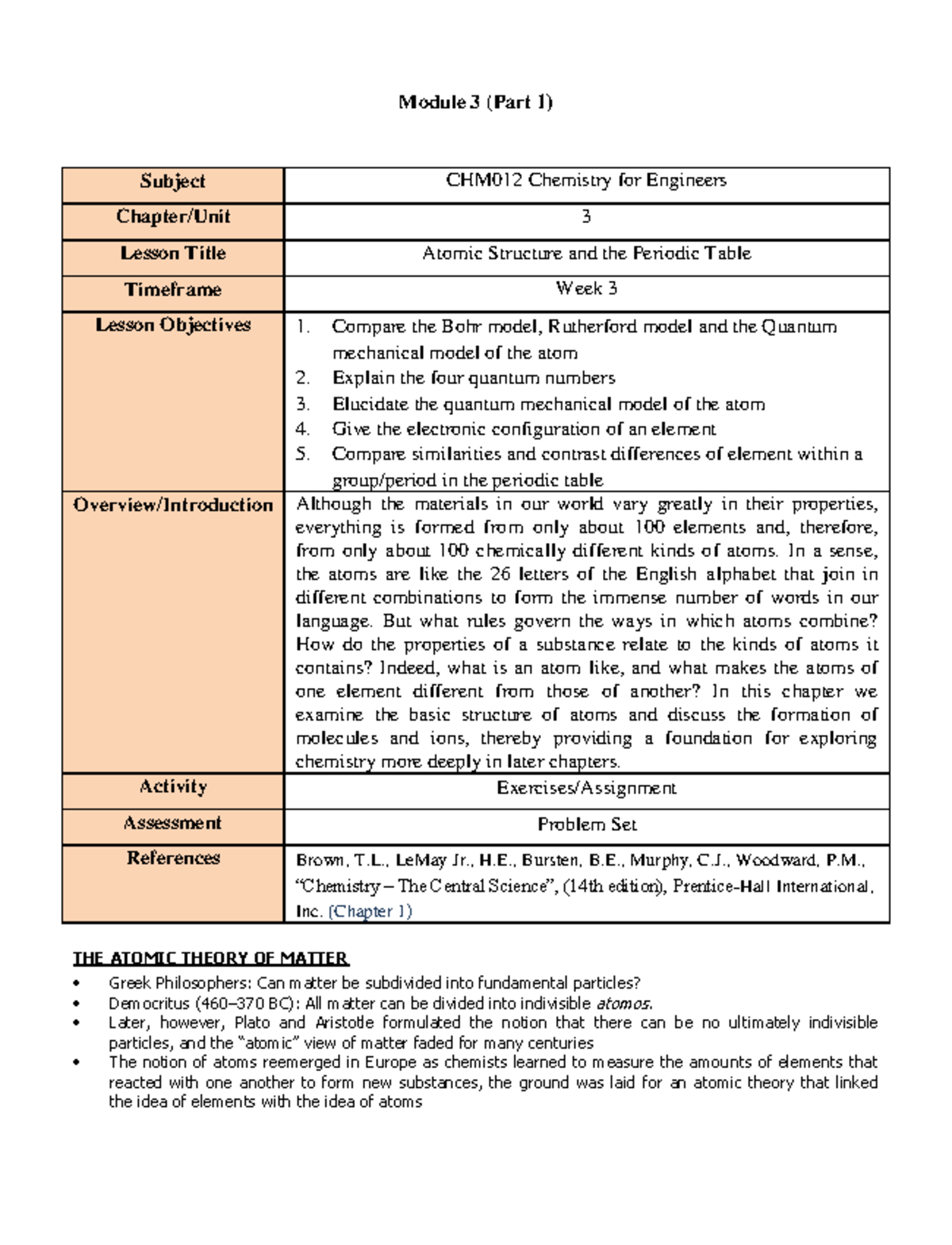 Chem 12 Module 3 - Part 1 - Lecture Materials - Module 3 (Part 1 ...