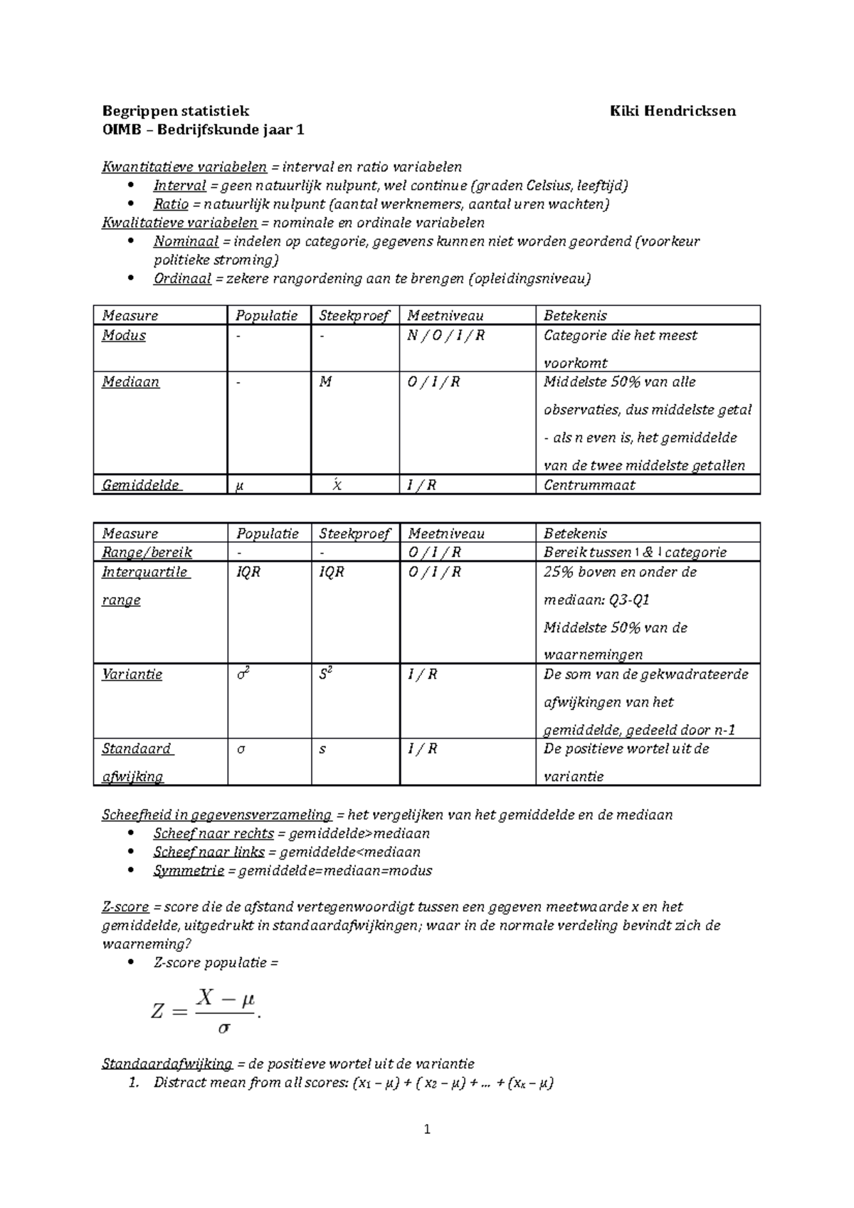 Samenvatting Onderzoeks- En Interventiemethodologie B - Begrippen ...