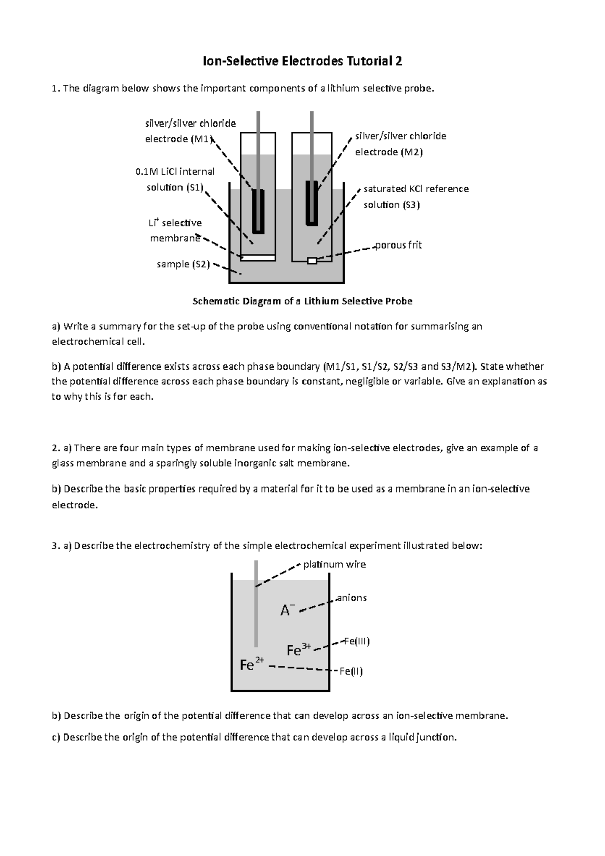 Ion Selective Electrode Tutorial 2 Final IonSelective Electrodes