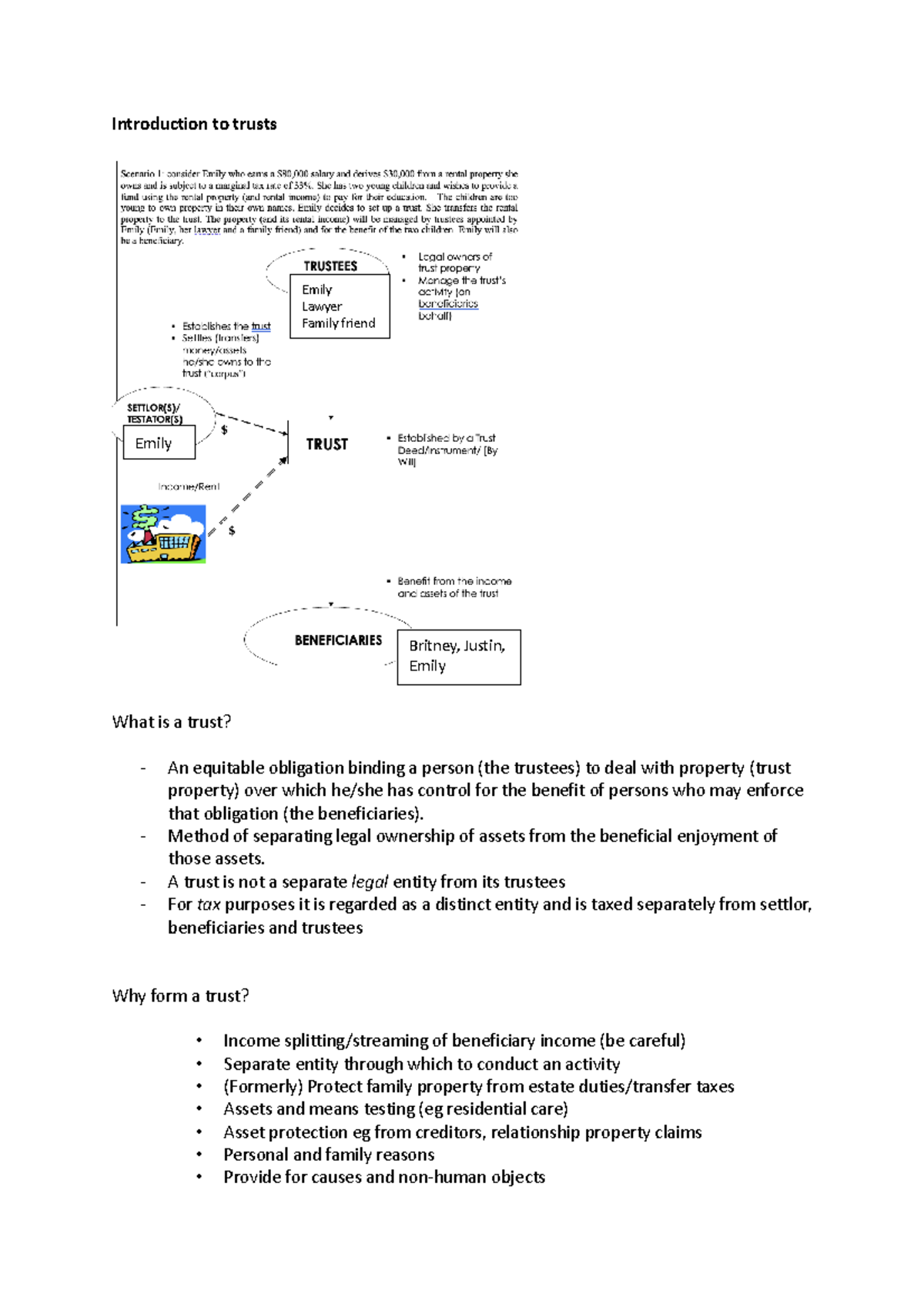 Introduction to trusts - Introduc琀椀on to trusts What is a trust? An ...