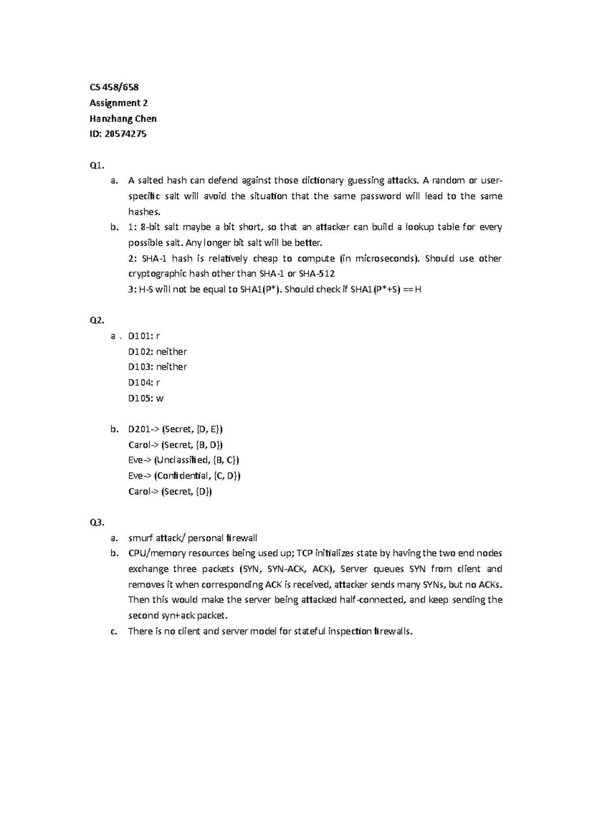 Cs458 lecture notes 2 for Winter term 2022 - CS 458/ Assignment 2 ...