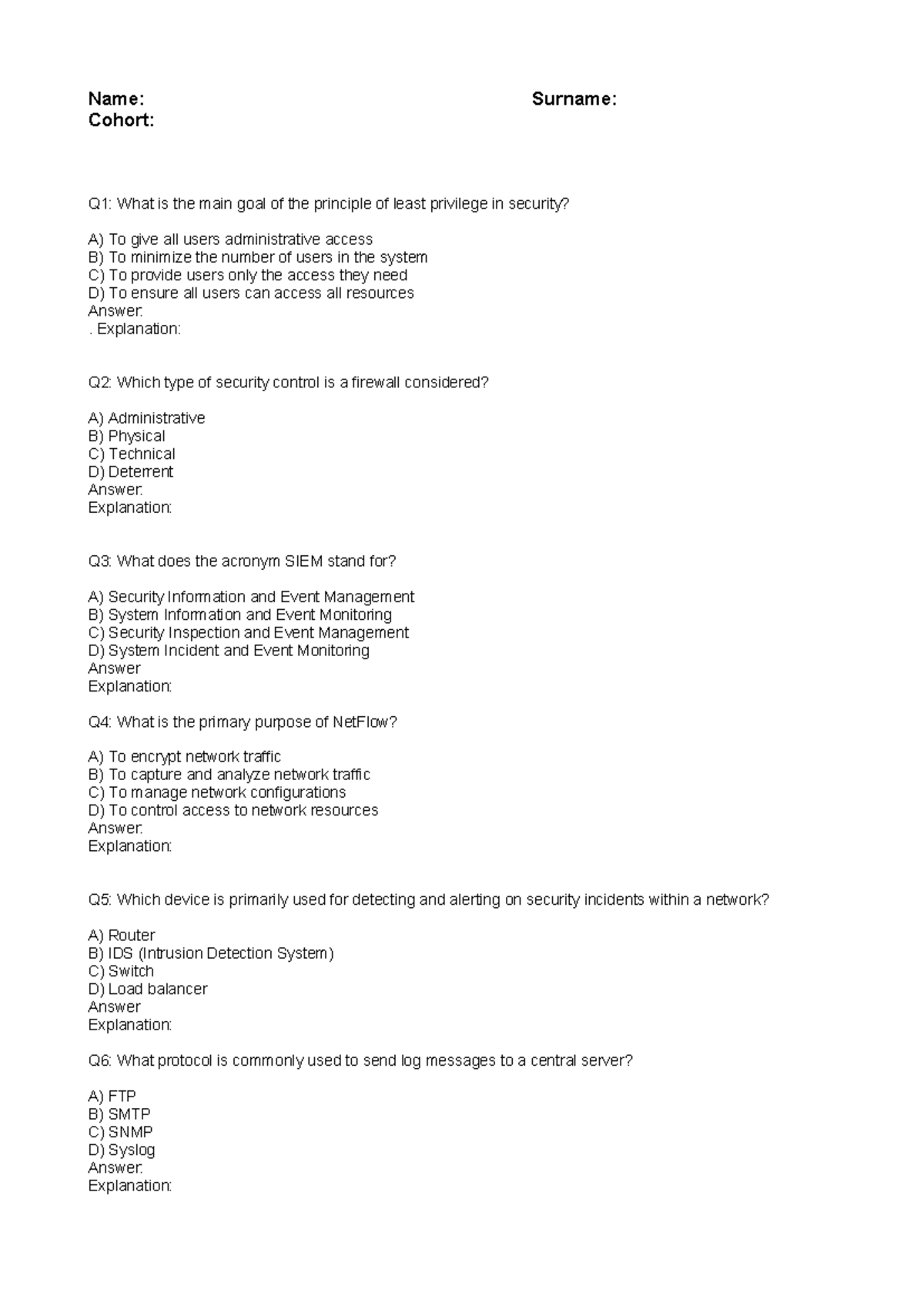 Test - question and answers of intro to cybersecurity ccna cyberops ...