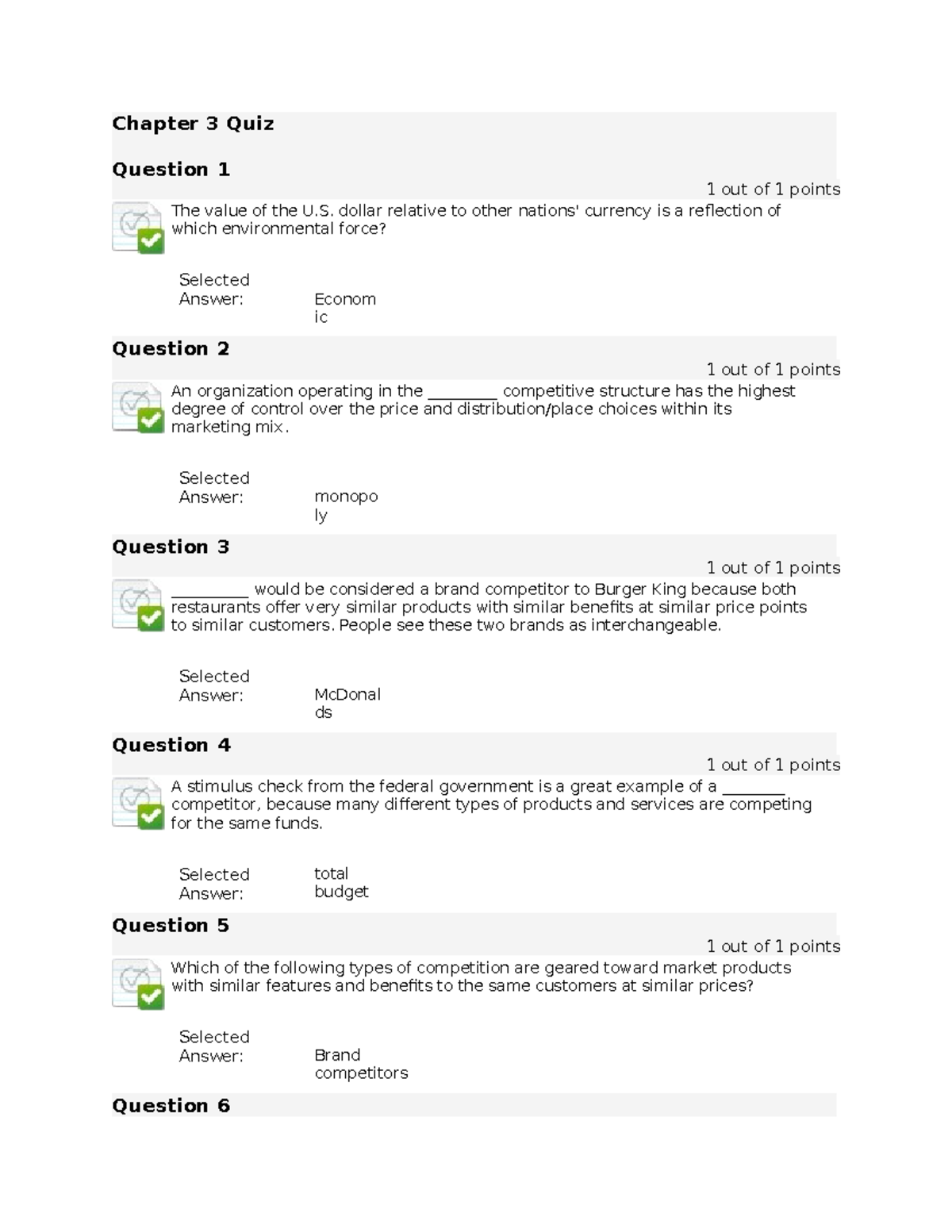 Chapter 3 Quiz - Carly Pierson Open note quiz - Chapter 3 Quiz Question ...