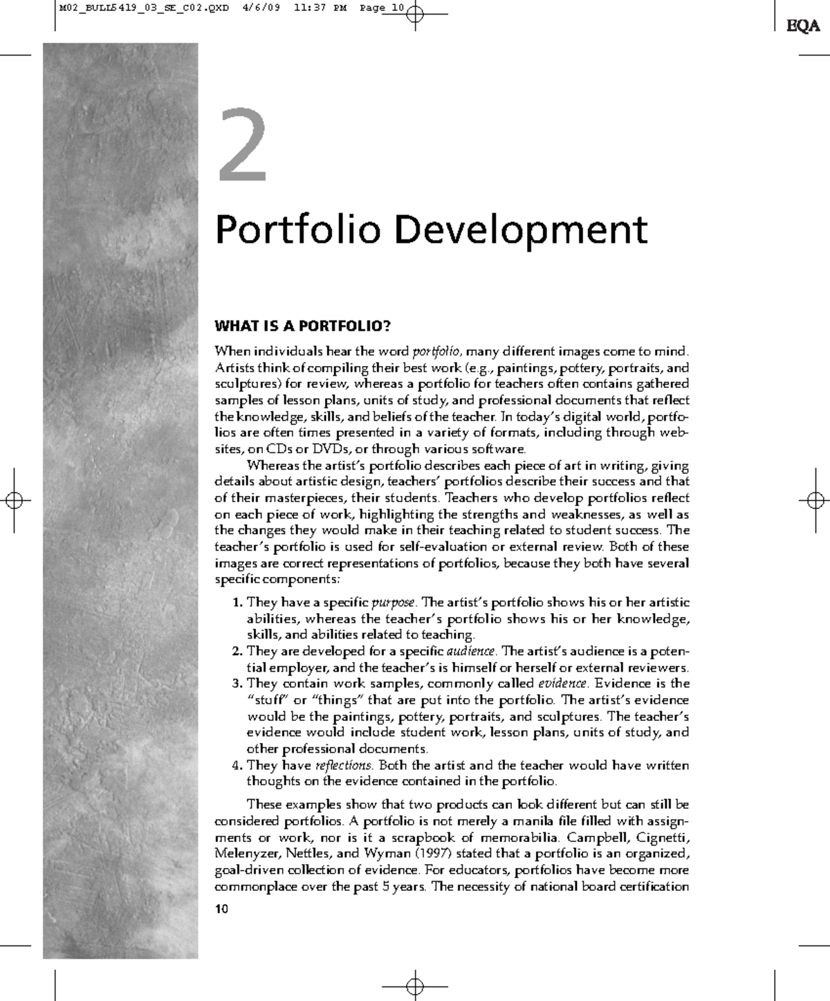 Types of portfolio assessment - ####### 10 2 Portfolio Development WHAT ...