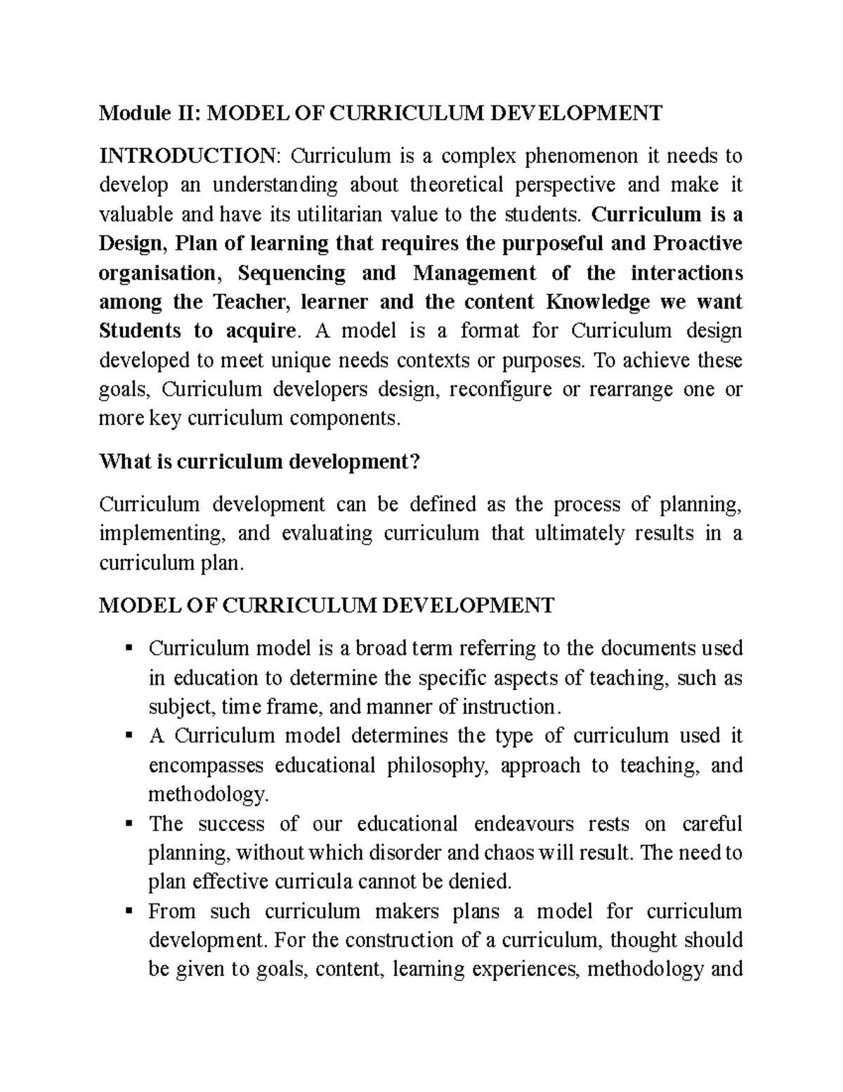 curriculum-model-lecture-notes-module-ii-model-of-curriculum