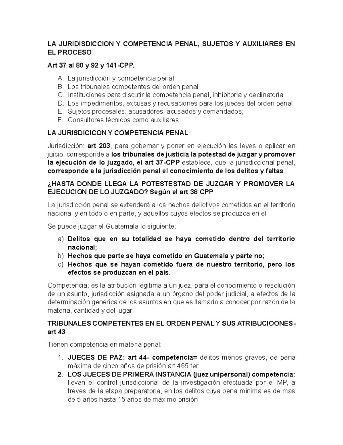 LA Juridisdiccion Y Competencia Penal - LA JURIDISDICCION Y COMPETENCIA ...