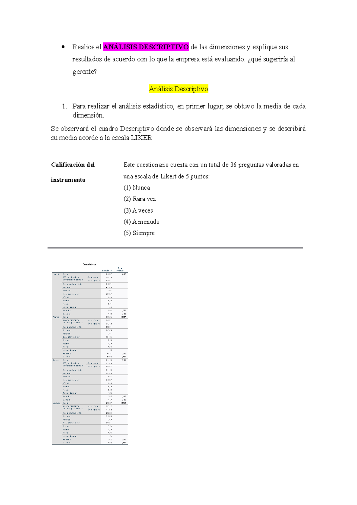 Apuntes PARA EL Final - Realice el ANÁLISIS DESCRIPTIVO de las ...