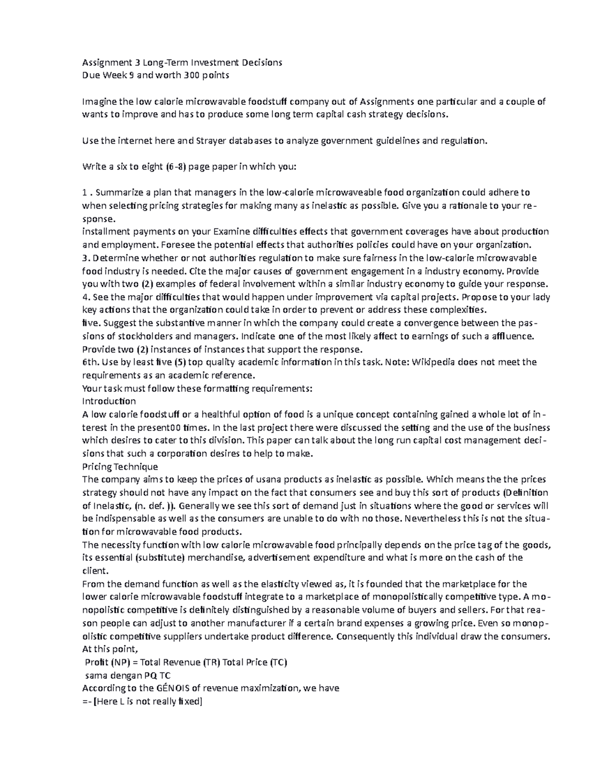 Assignment 3 Long-Term Investment Decisions 1 - Assignment 3 Long-Term ...