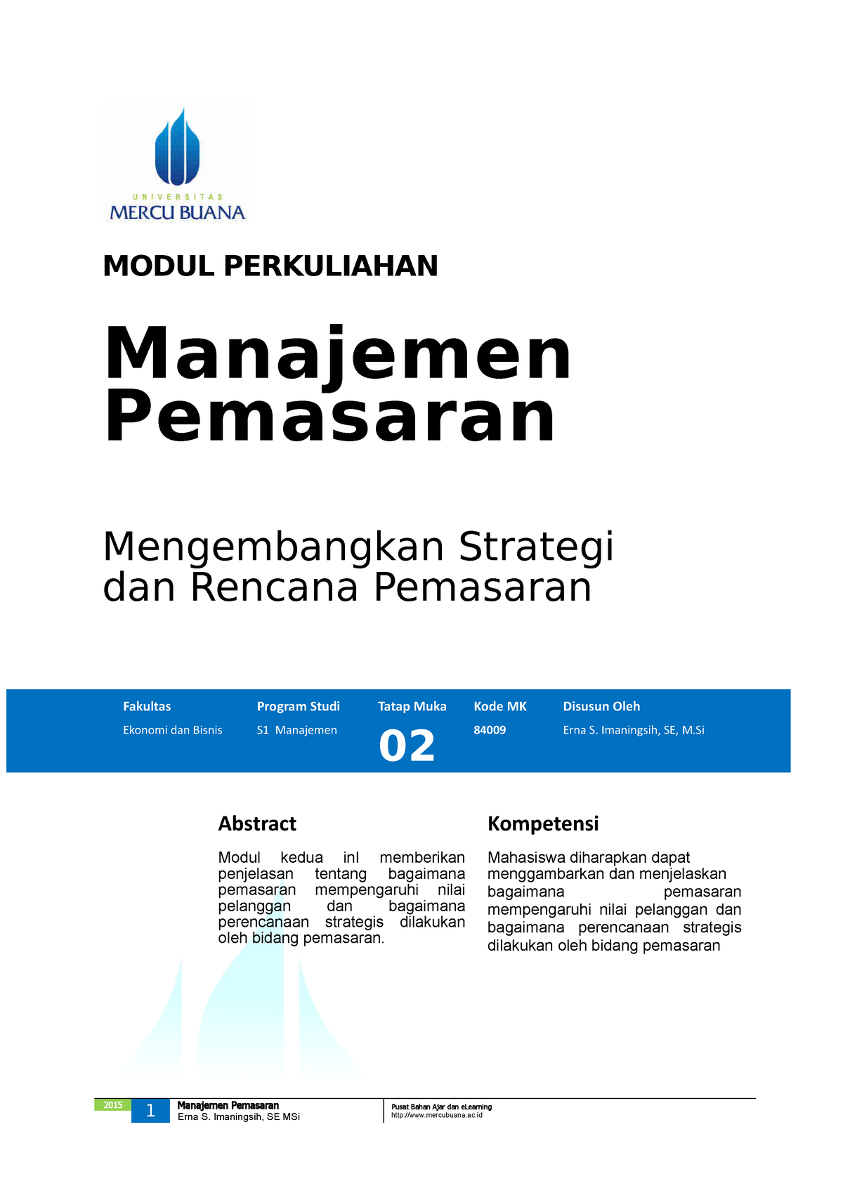 Modul Manajemen Pemasaran [TM2] - MODUL PERKULIAHAN Manajemen Pemasaran ...