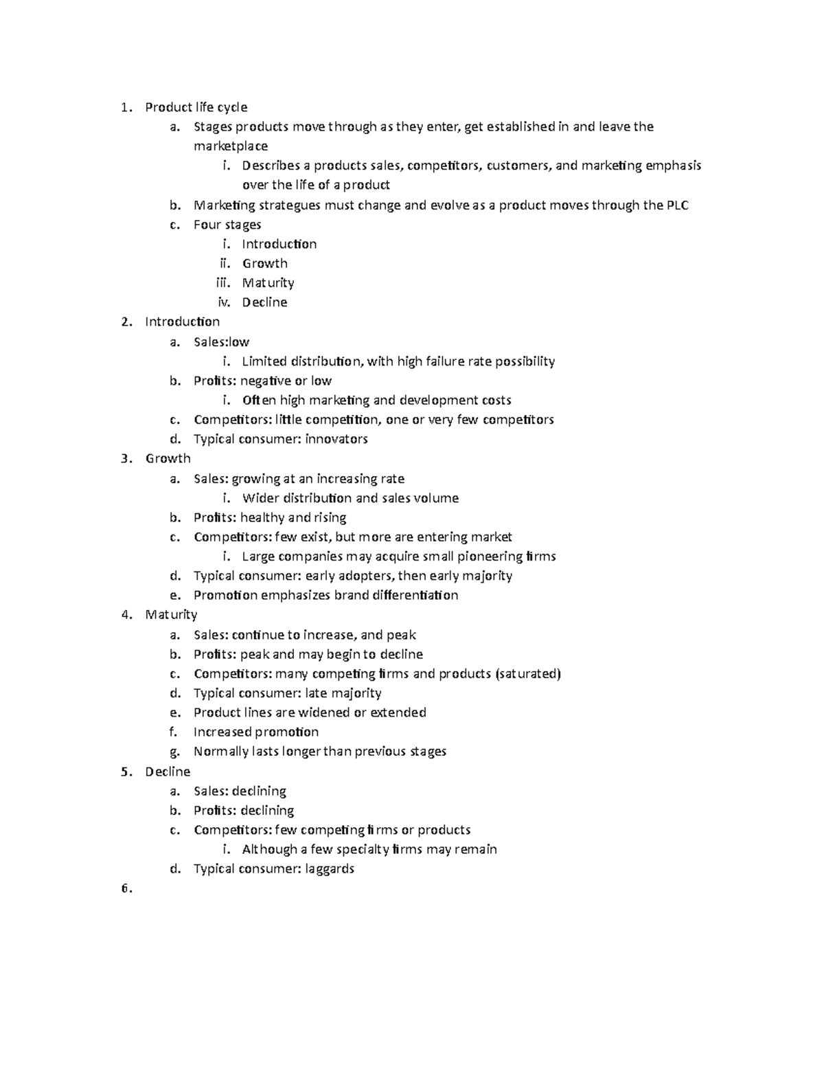 mktg-201-class-14-product-life-cycle-a-stages-products-move-through