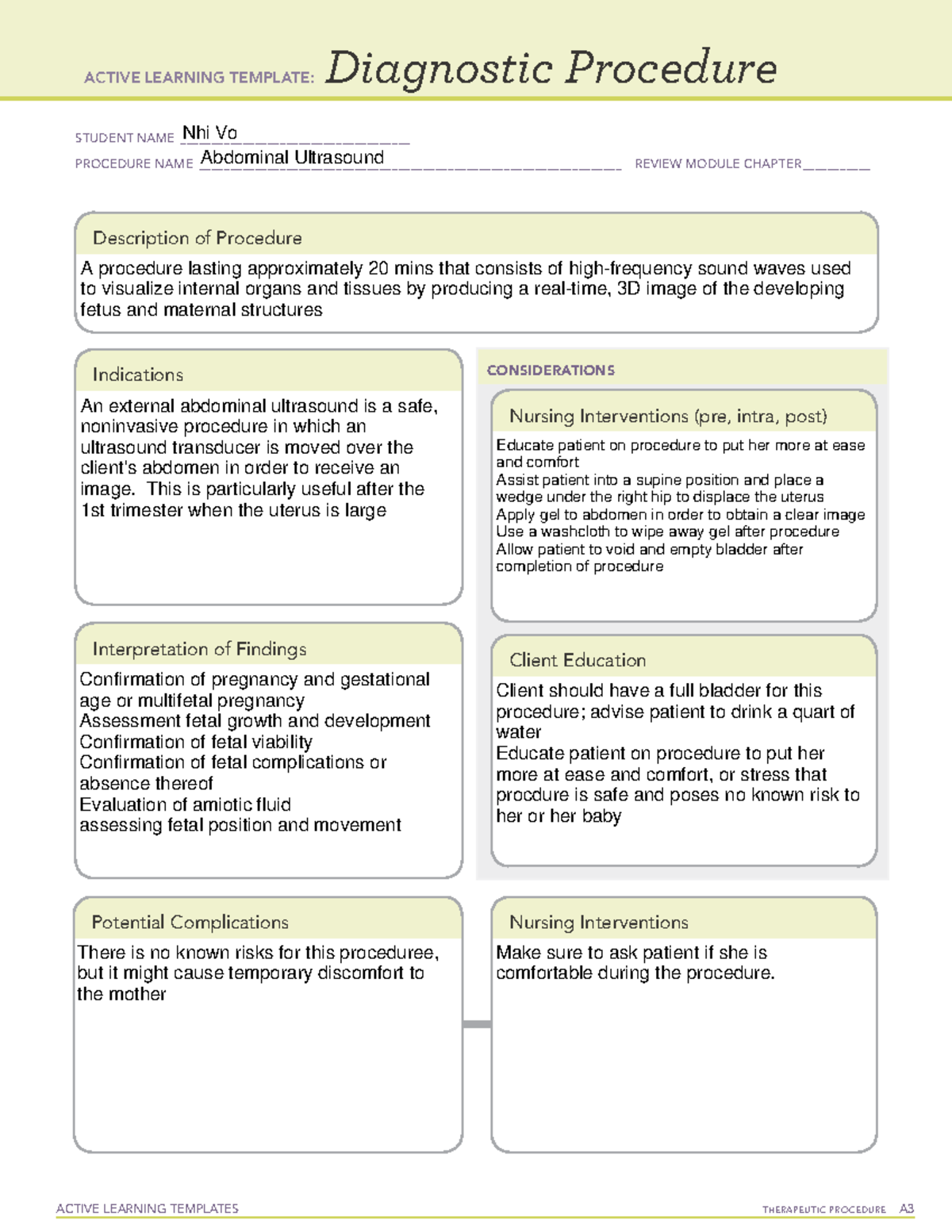 Abdominal Ultrasound - ACTIVE LEARNING TEMPLATES THERAPEUTIC PROCEDURE ...