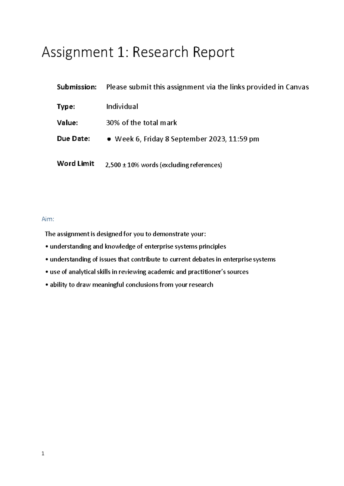 Assignment 1 Industry Research and Analysis - Assignment 1: Research ...