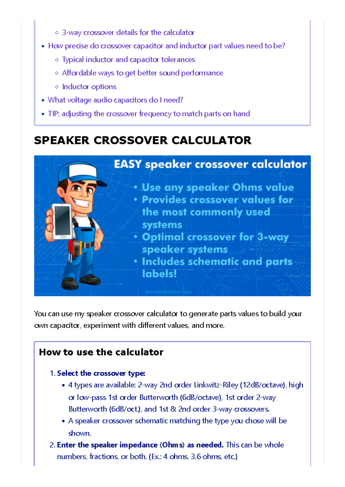 Speaker Crossover Calculator + Crossover Building Tips 3way crossover details for the Studocu
