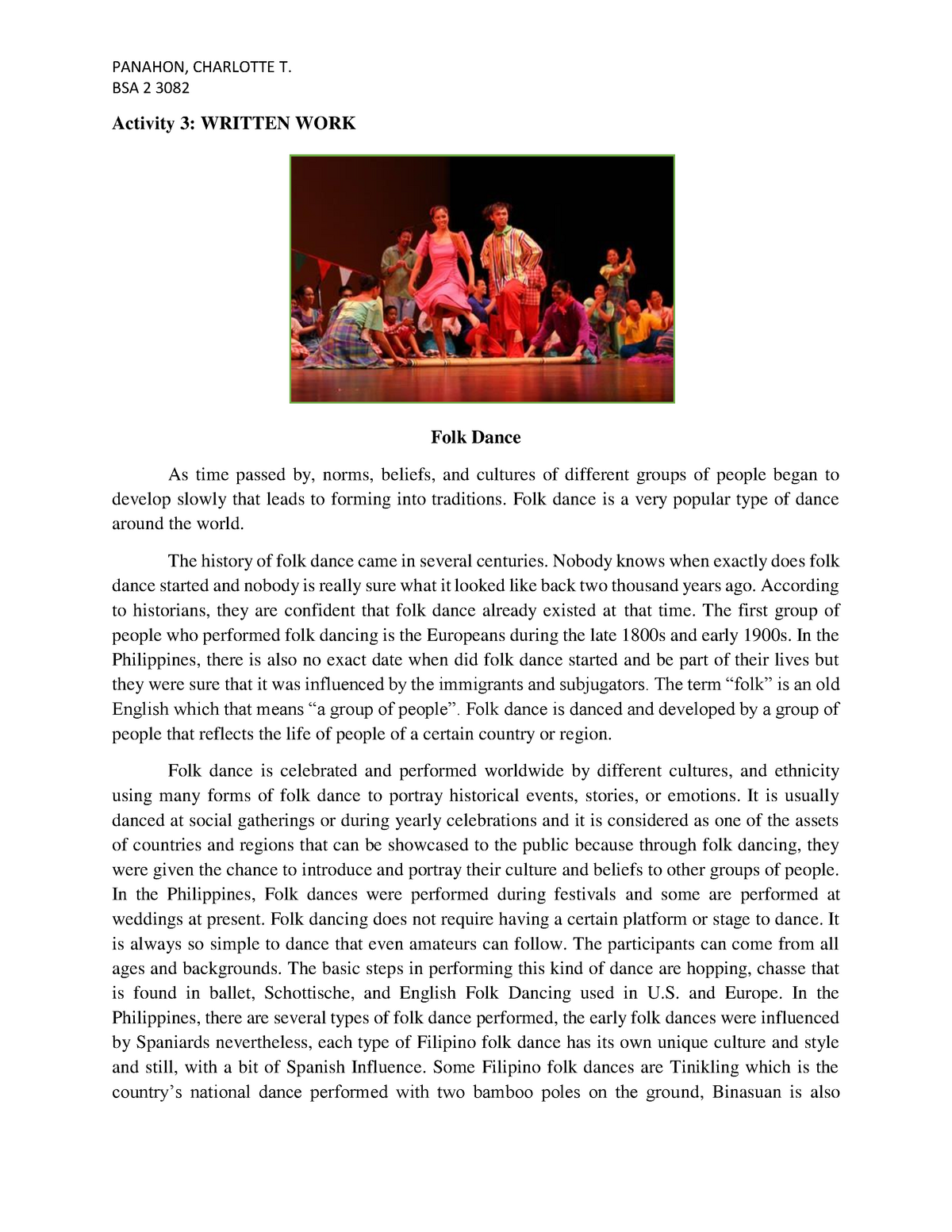 research paper about folk dances