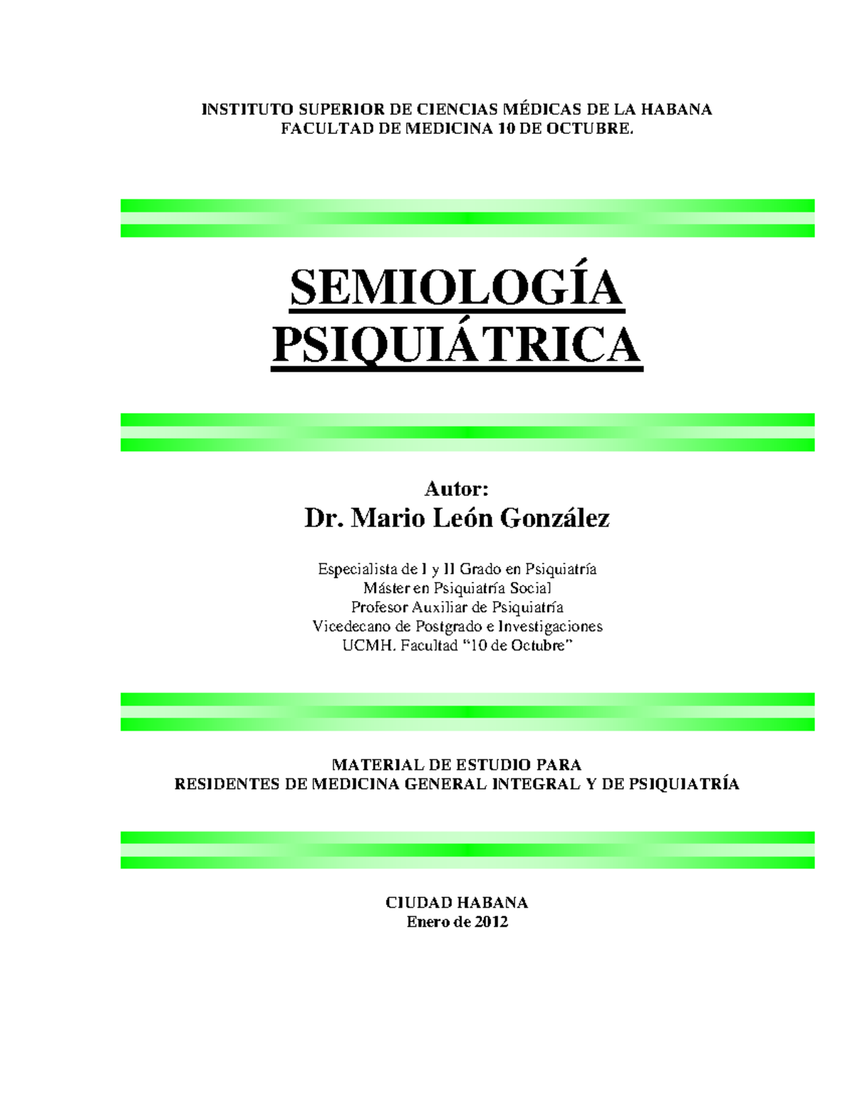 Semiologia Psiquiatrica