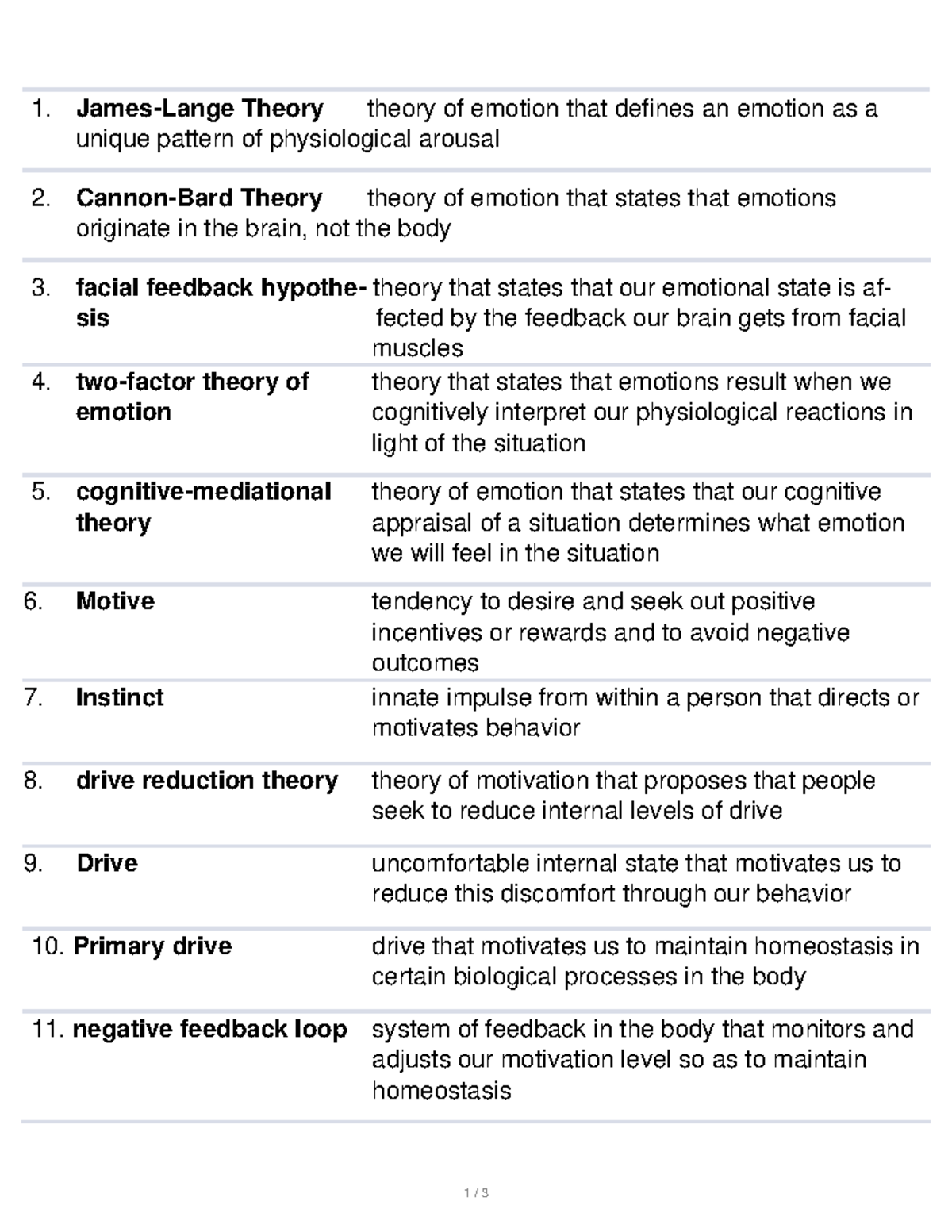 Cognitive mediational theory online of emotion