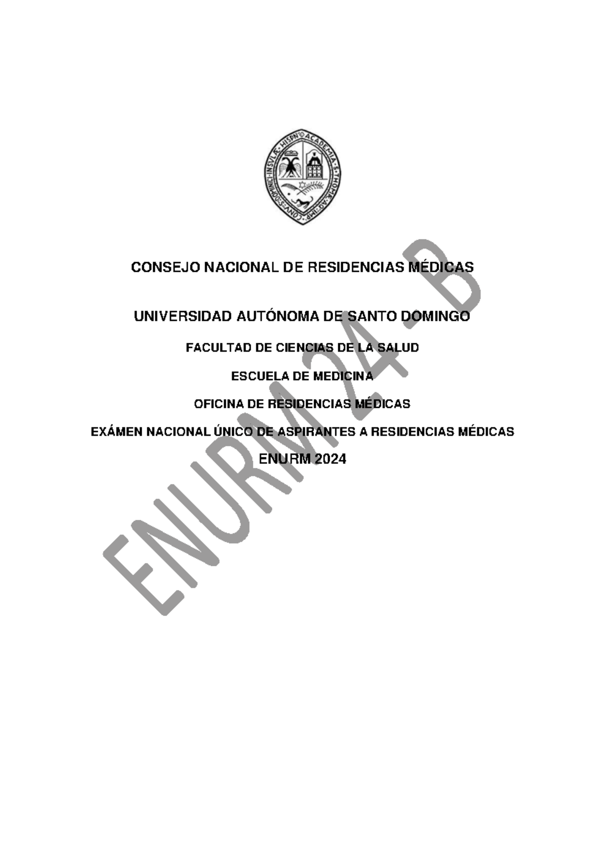 Enurm 24 B - CONSEJO NACIONAL DE RESIDENCIAS MÉDICAS UNIVERSIDAD ...