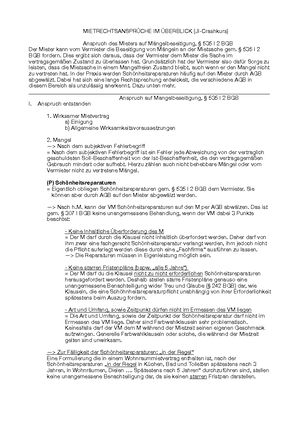 Anspruch untergegangen - Anspruch untergegangen Unmöglichkeit nach § 275 I BGB Prüfungsschema ...