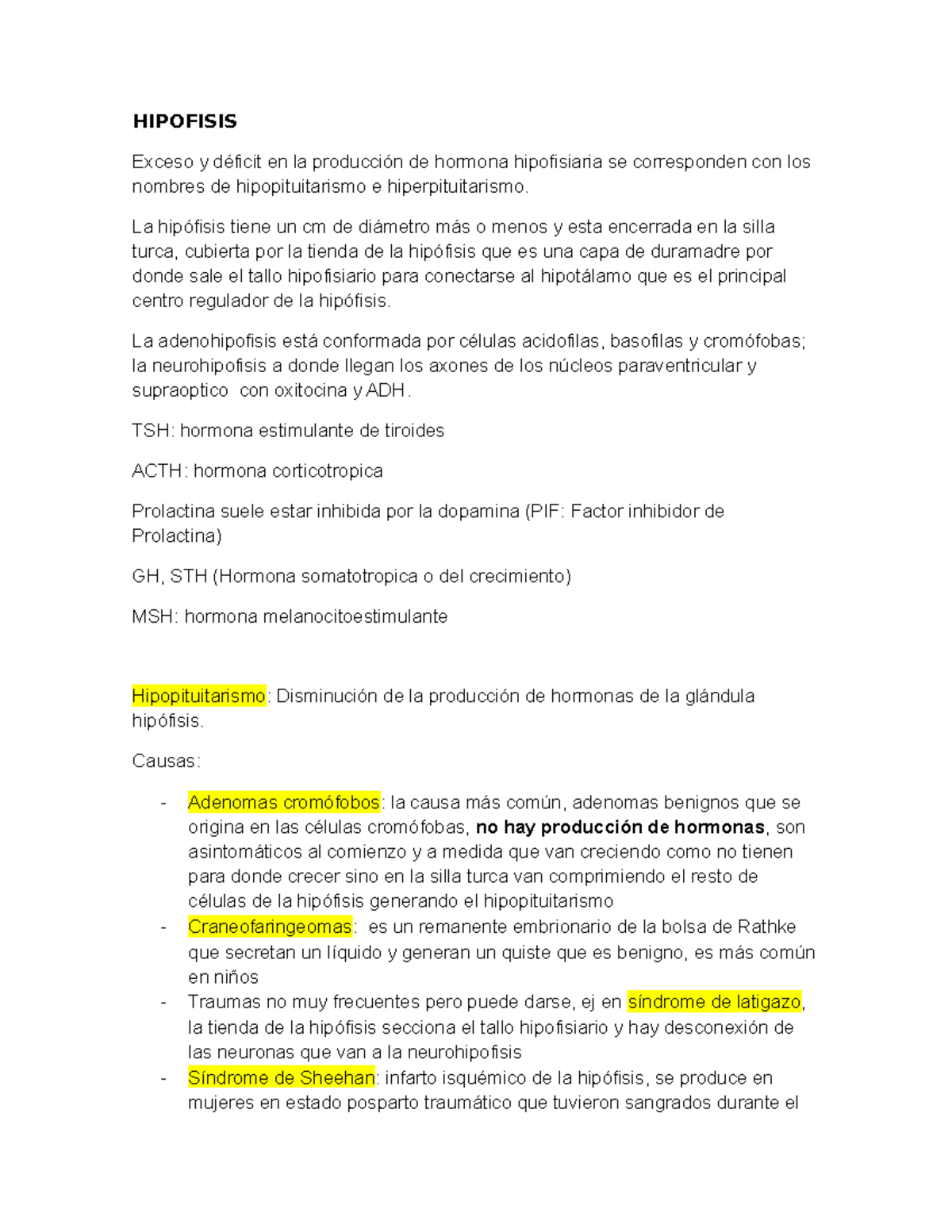 hipopituitarismo sintomas de diabetes