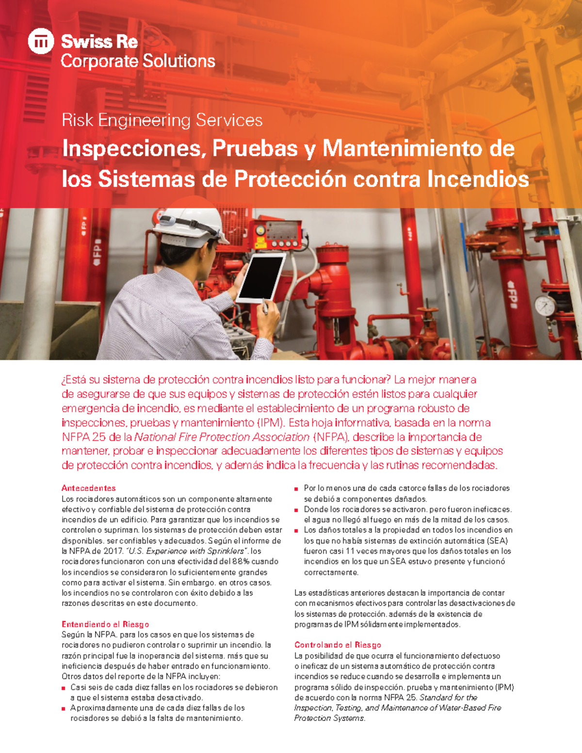 Inspection testing maintenance of fire protection equipment es - Risk ...