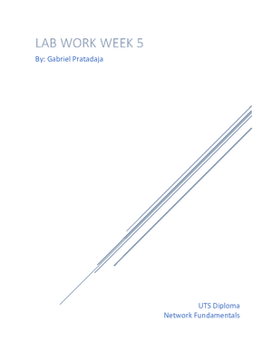 Networking Fundamentals Lab work week 5 By Gabriel Pratadaja