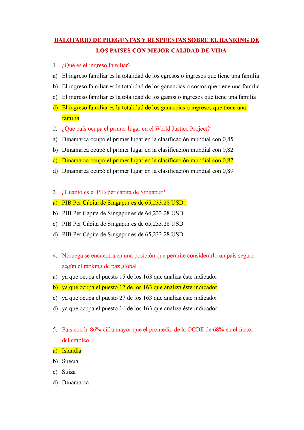 I Unidad 2021 CR - BALOTARIO DE PREGUNTAS Y RESPUESTAS SOBRE EL RANKING ...