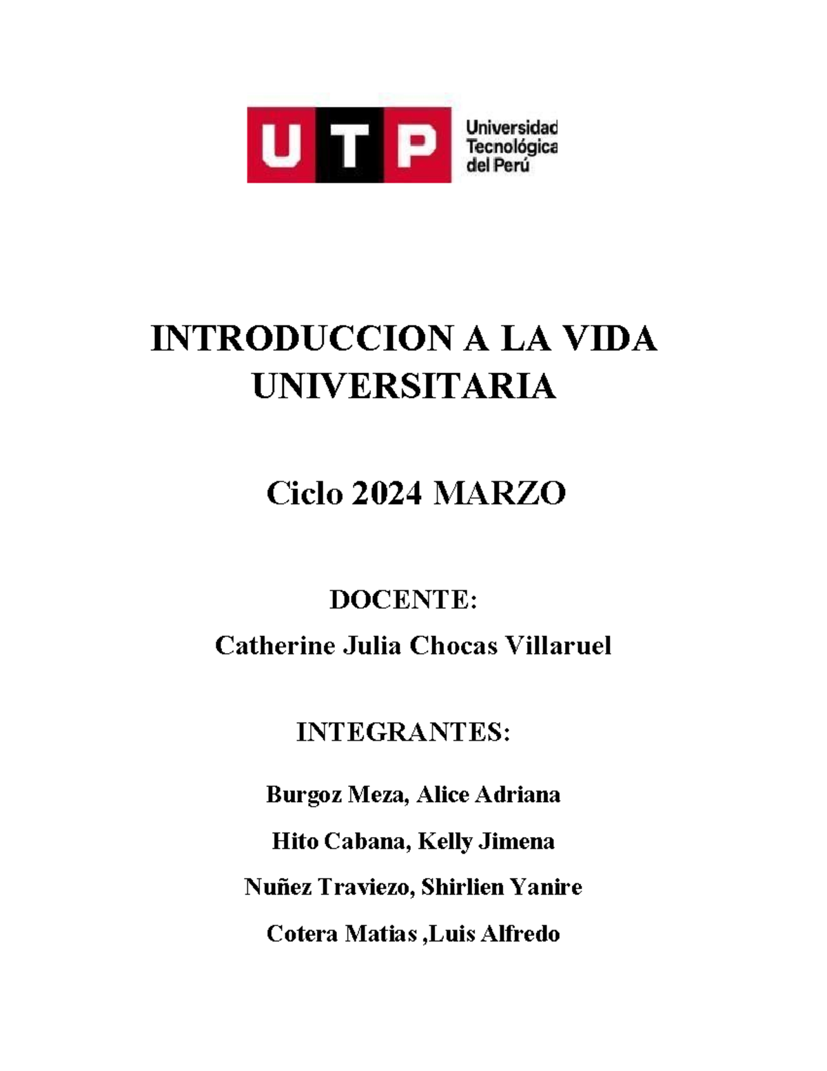 Ivu Actividad Kelly Hito Introduccion A La Vida Universitaria Ciclo Marzo Docente