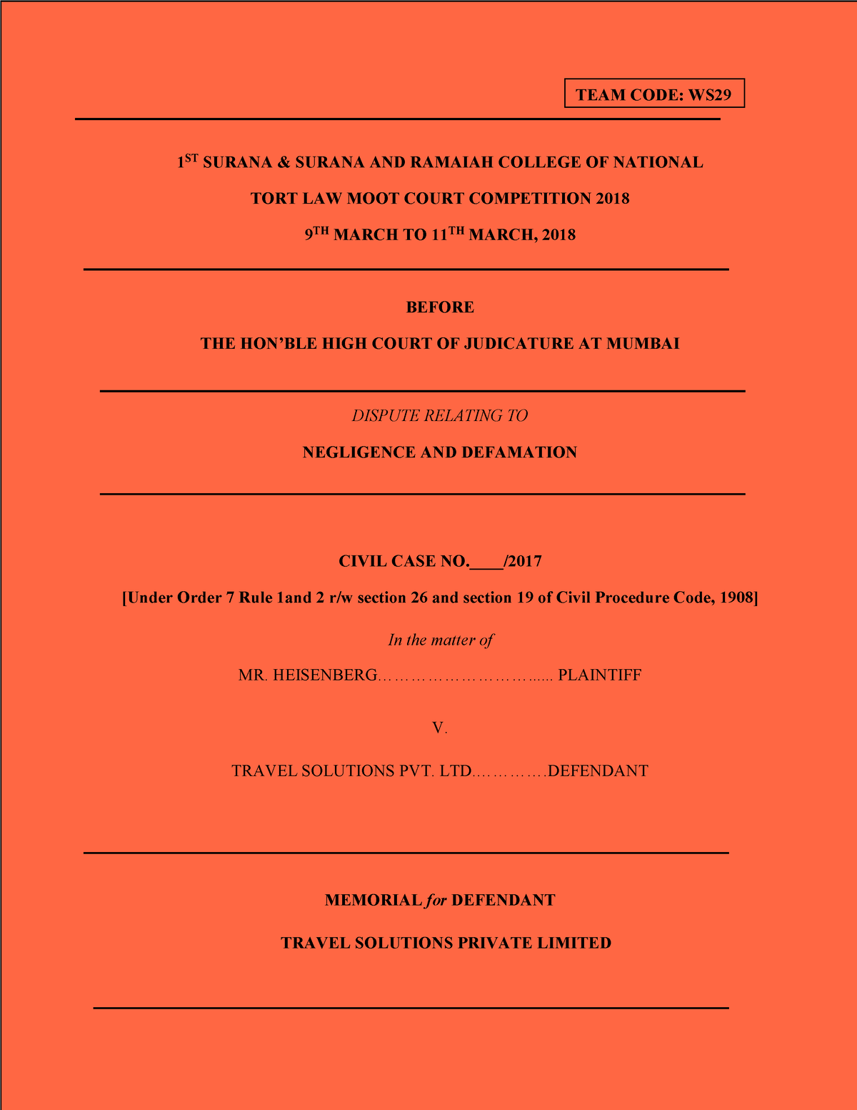 Toaz.info dispute relating to mr heisenberg plaintiff pr