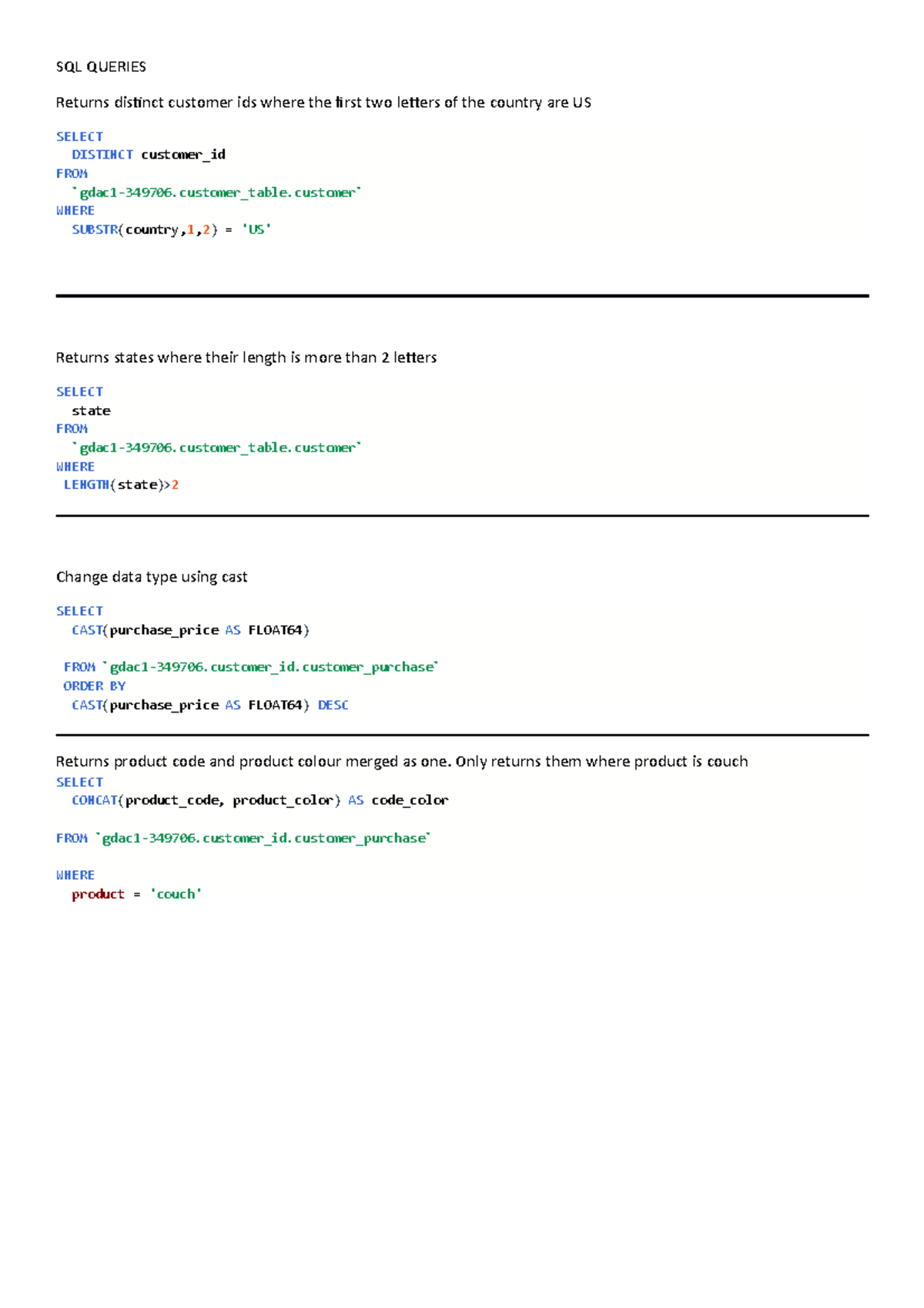 SQL Queries - SQL quires - SQL QUERIES Returns distinct customer ids ...