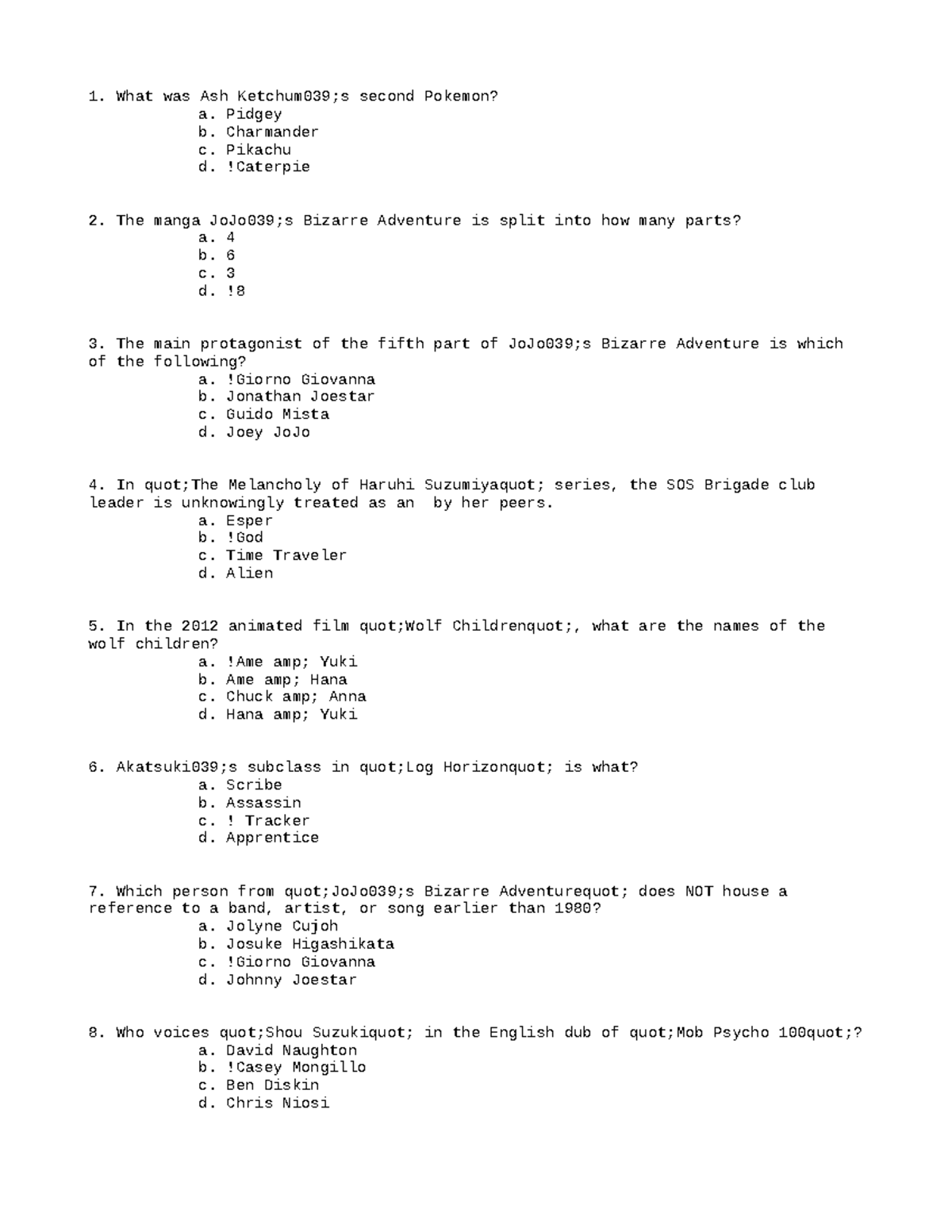 JAP325 Lecture Notes 2 Greek Mythology What was Ash Ketchum039;s