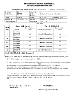 Ec3353 Edc 5 Units Notes Unit 1 Semiconductor Devices Pn Junction
