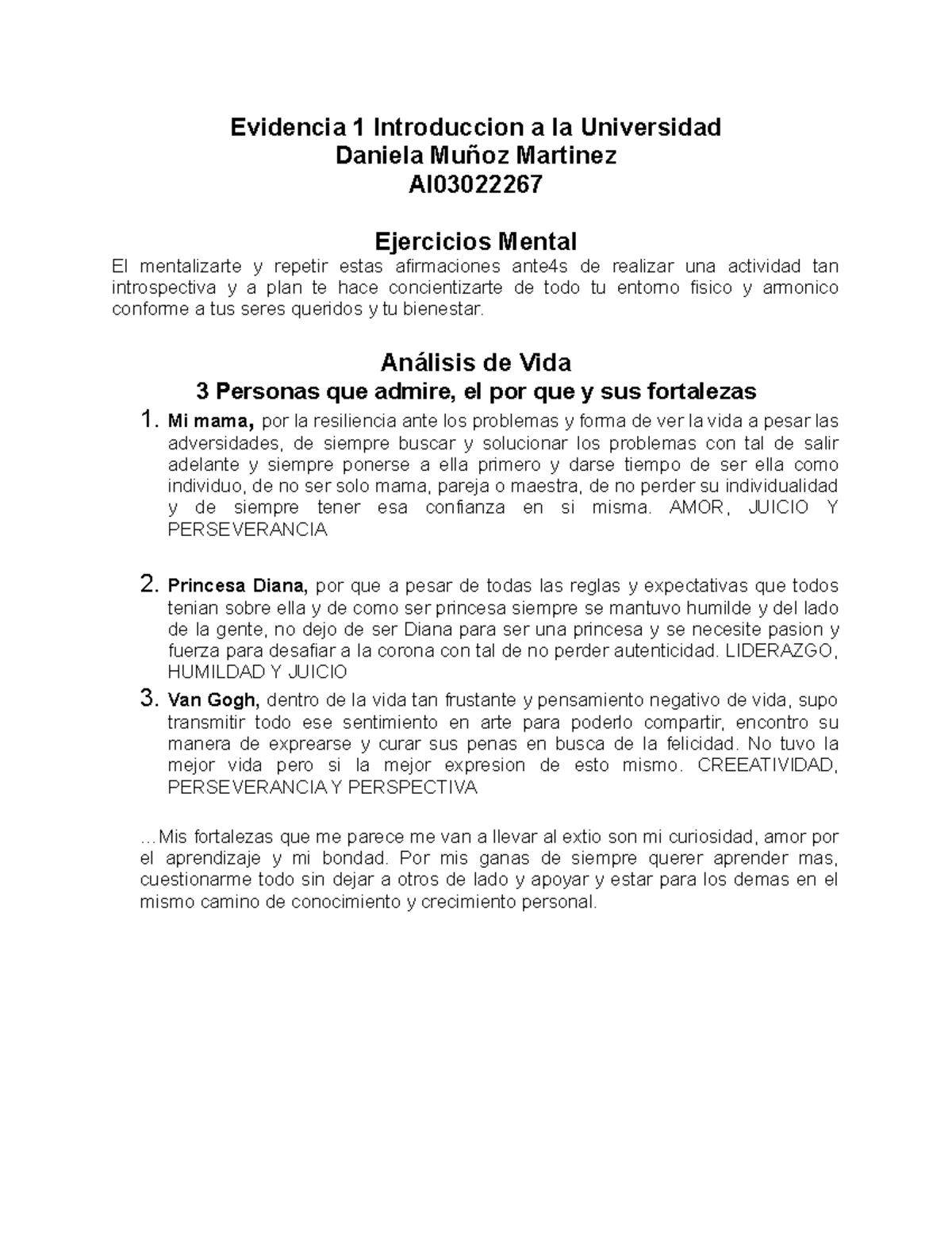 Evidencia 2 Intro. a la Univ. copy - Evidencia 1 Introduccion a la ...