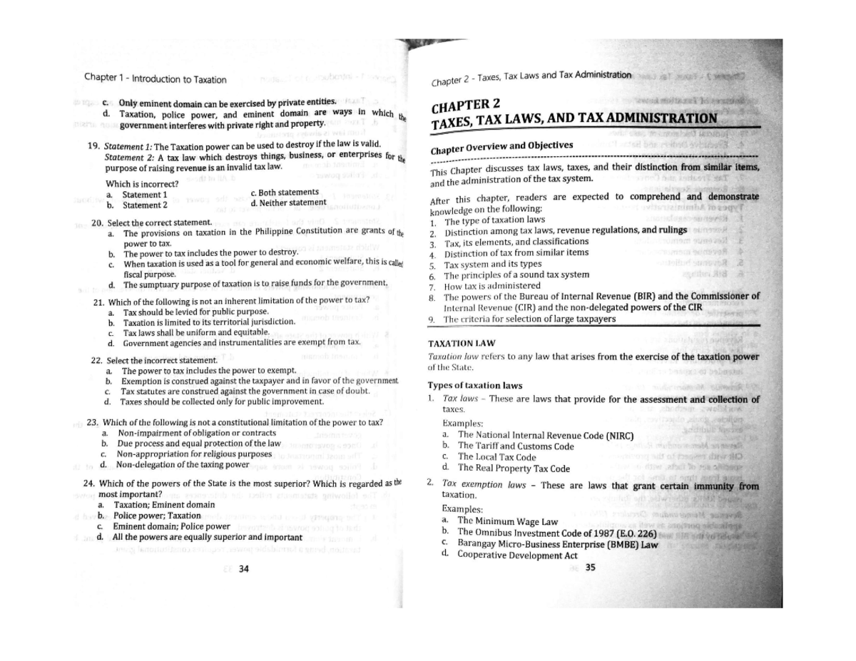 Chapter 2 Income tax - Noted - Accountancy - Studocu