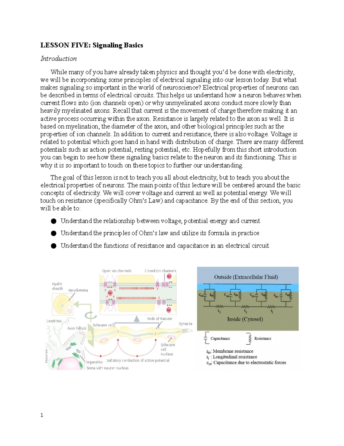 5. Signaling Basics Lecture EDIT LESSON FIVE Signaling Basics
