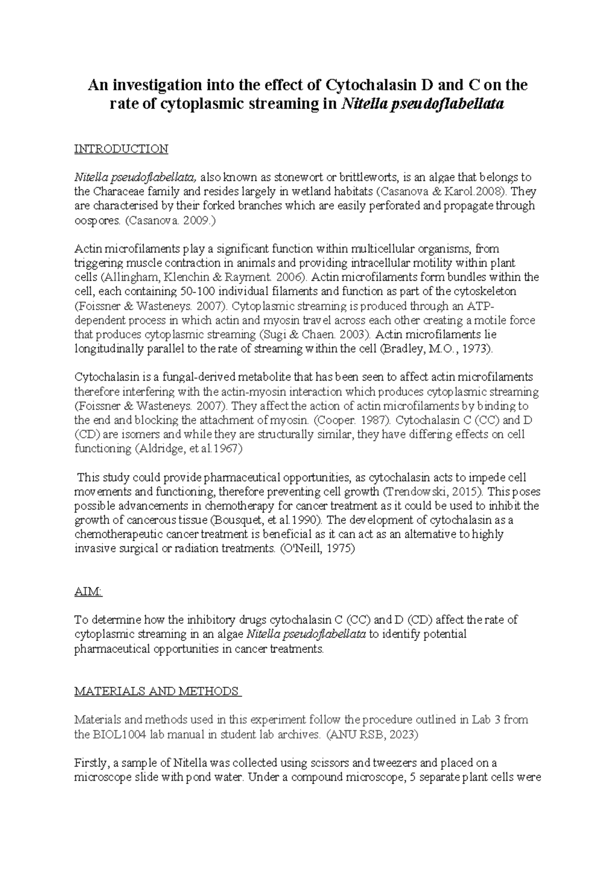 Lab Report 3-BIOL1004 - An investigation into the effect of ...
