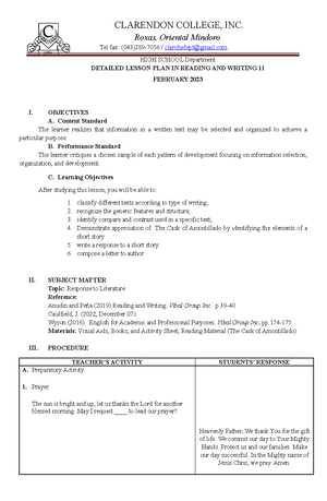 Reading And Writing ABM - Reading and Writing Output 1 Claim: Native ...