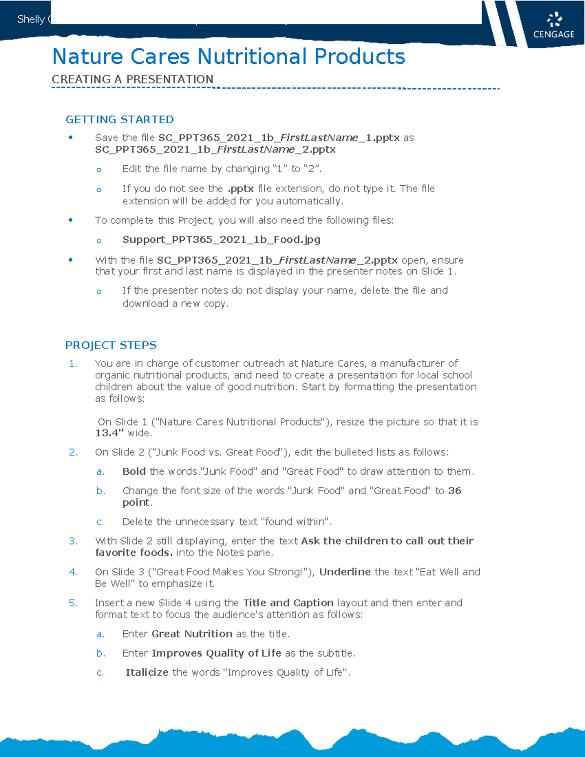 Instructions SC PPT365 2021 1b Shelly Cashman PowerPoint 365/2021