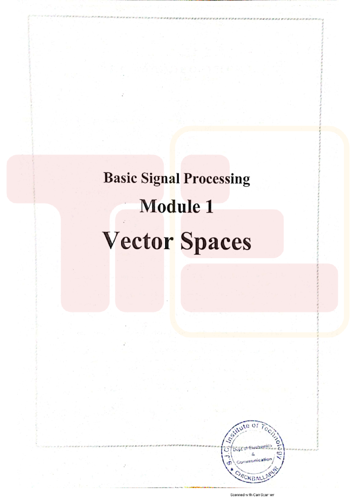 Basic Signal Processing-Notes-tie (1)pdf - Engineering - Studocu