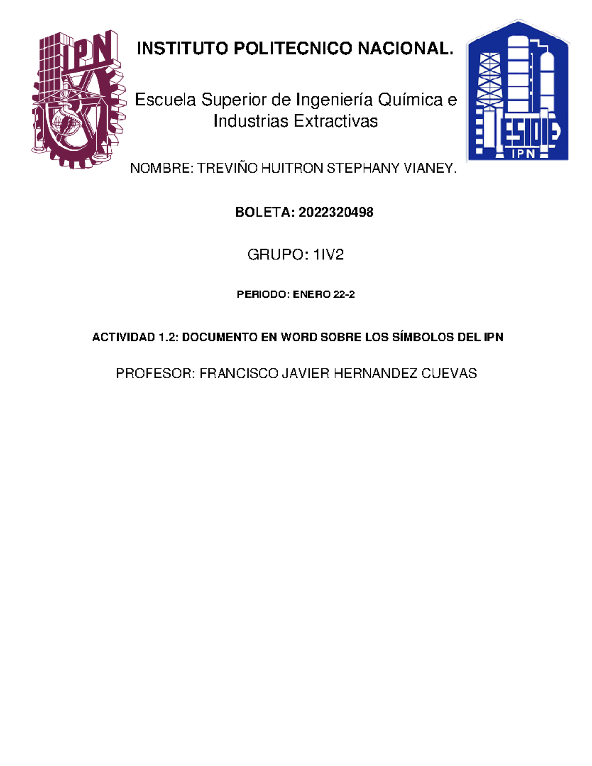 Simbolos DEL INSTITUTO POLITECNICO NACIONAL - INSTITUTO POLITECNICO ...